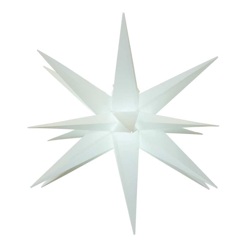 Foldable star, 3D, 80cm including 3m power cable with switch and socket, without bulb, made of plastic