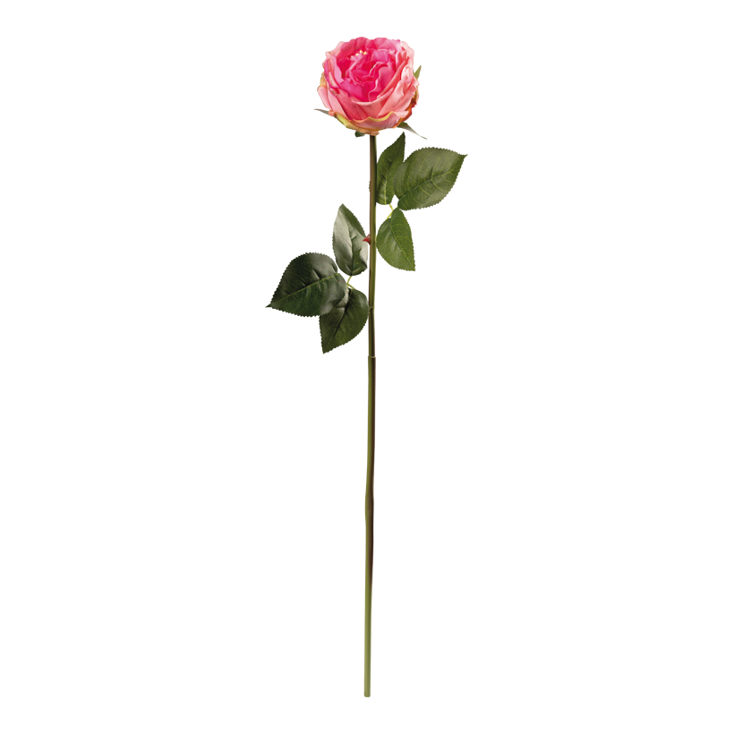 Pion på stjälk 60cm Ø 9cm, Stiel: 37cm av konstsilke/plast flexibel