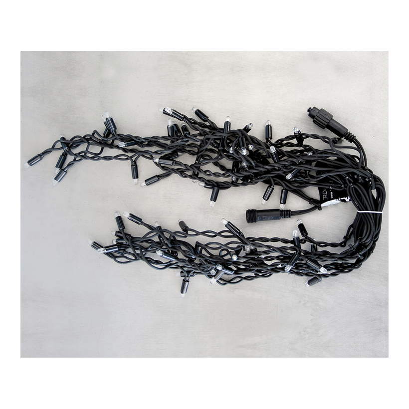 LED istappsslinga, 90x200cm 152 LEDs avstånd mellan lysdioder: 9 cm för utomhusbruk, IP44, 50x kopplingsbar, fall 90cm