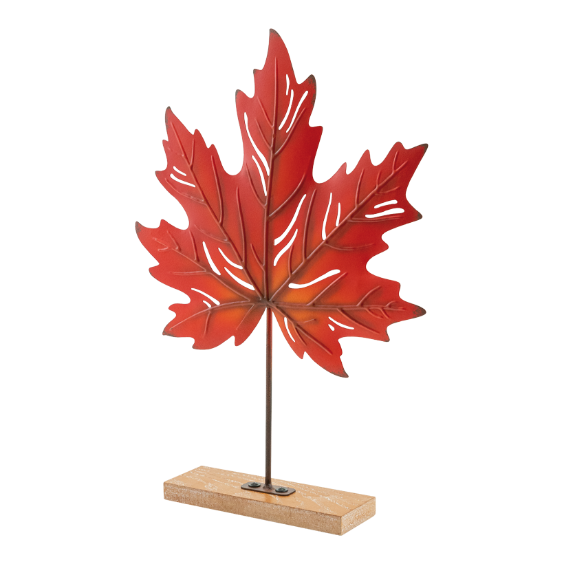 Lönnlöv på stativ 39x27x5,5cm Standfuß: 16,5x5,7x1,5cm av metall/MDF