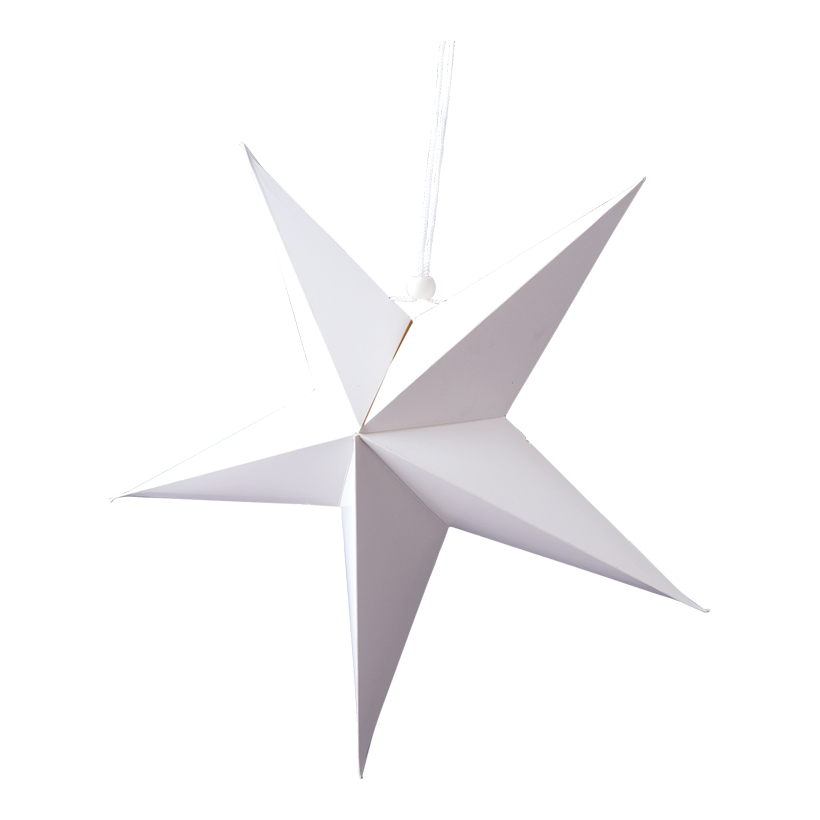 Folding star, 5-pointed, Ø 40cm made of cardboard, with hanger