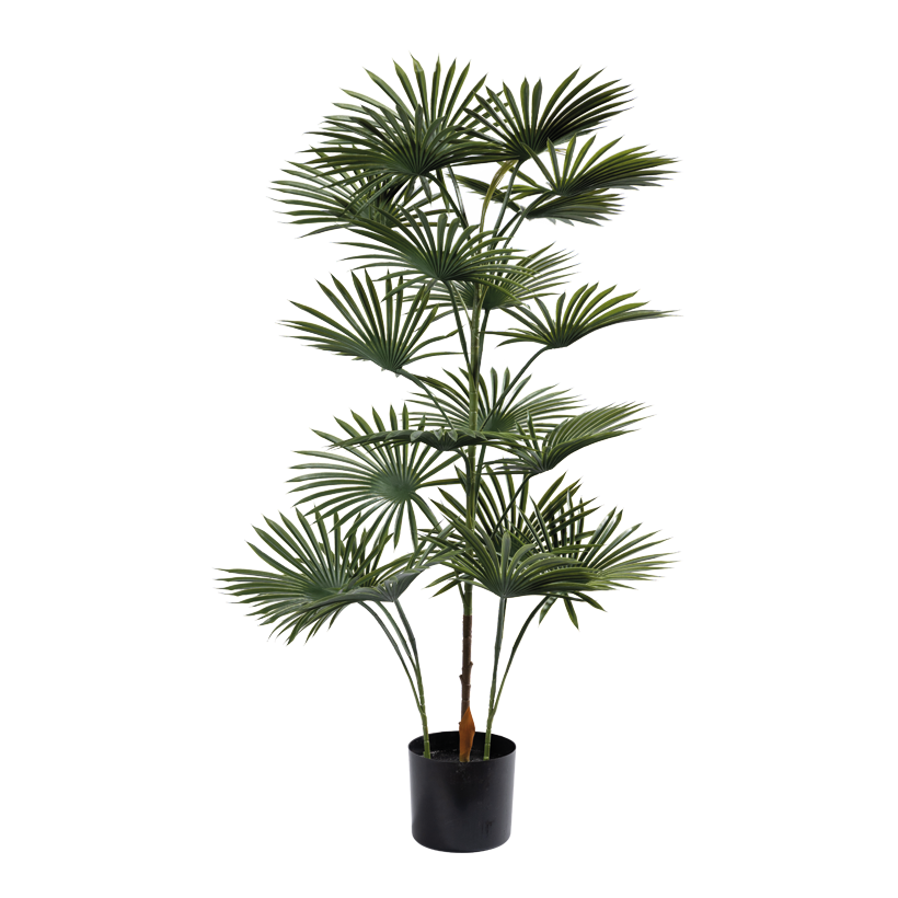 Palm i kruka 120cm Topf: Ø 17cm 20 PE-blad av plast/konstsilke