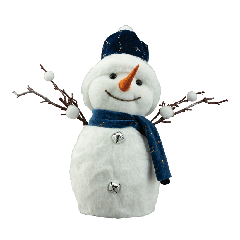 Snögubbe, 34x38x15cm av frigolit/tyg