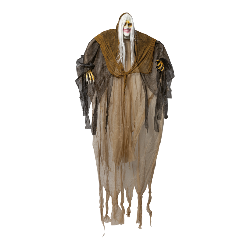 Halloweenfigur 245x190x15cm 3x LR44 Batterien erforderlich av textil/konstsilke ögon blinkar, armar rörelse, ljud