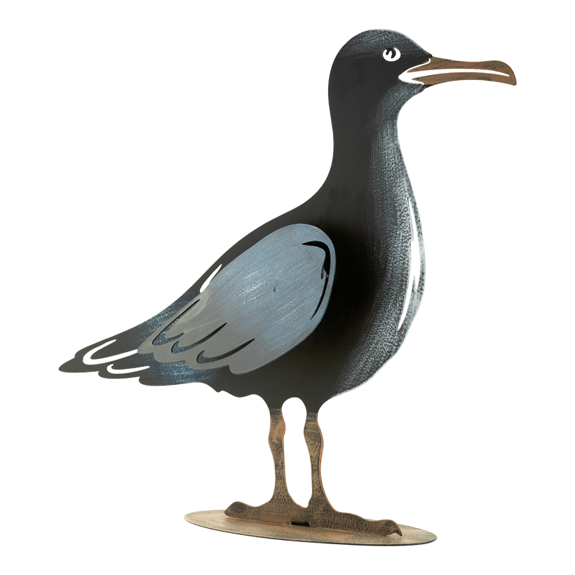 Mås, 34x29x8cm 2 st, av metall, platt