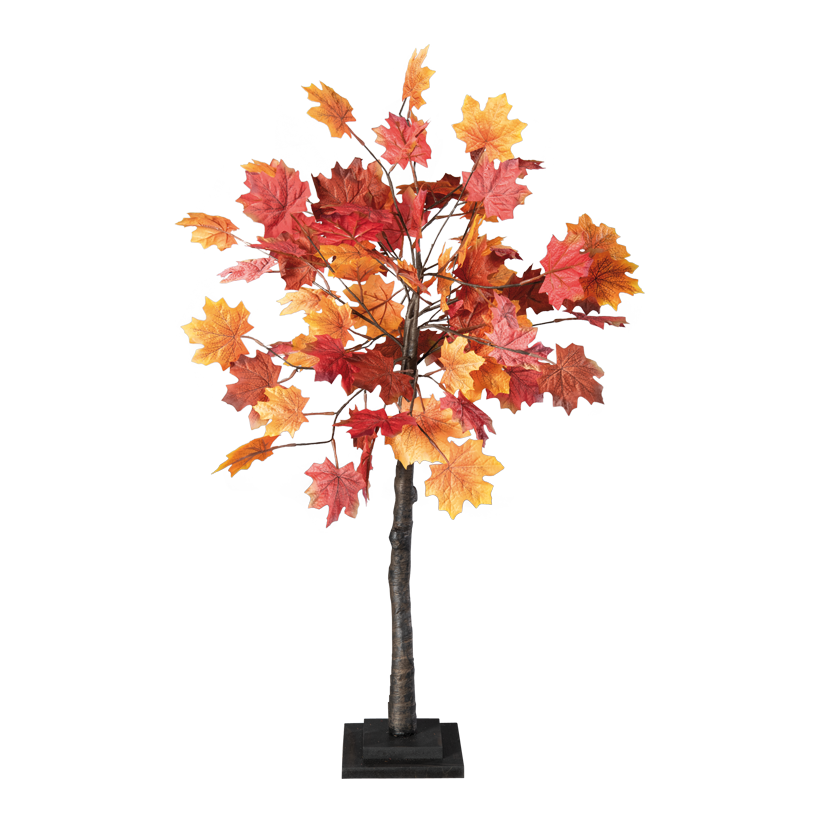 Lönnträd, 90cm Holzfuß: 15x15x2,5cm av konstsilke/hård kartong