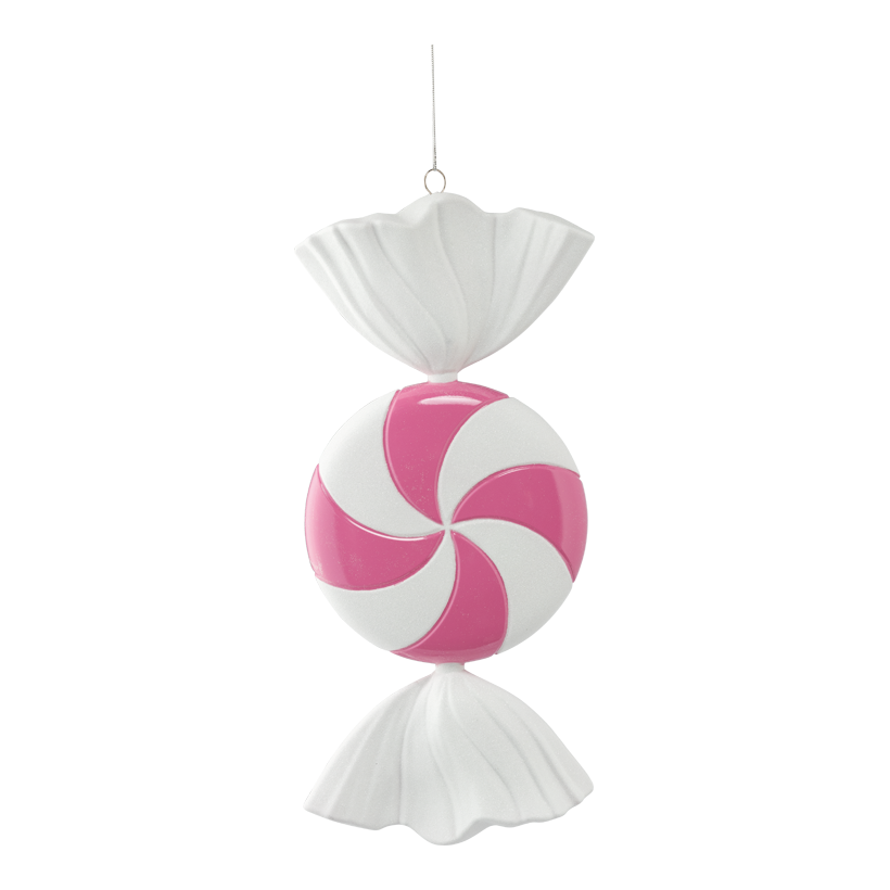 Candy, 45cm Ø 20cm out of plastic, round, glittering, with hanger