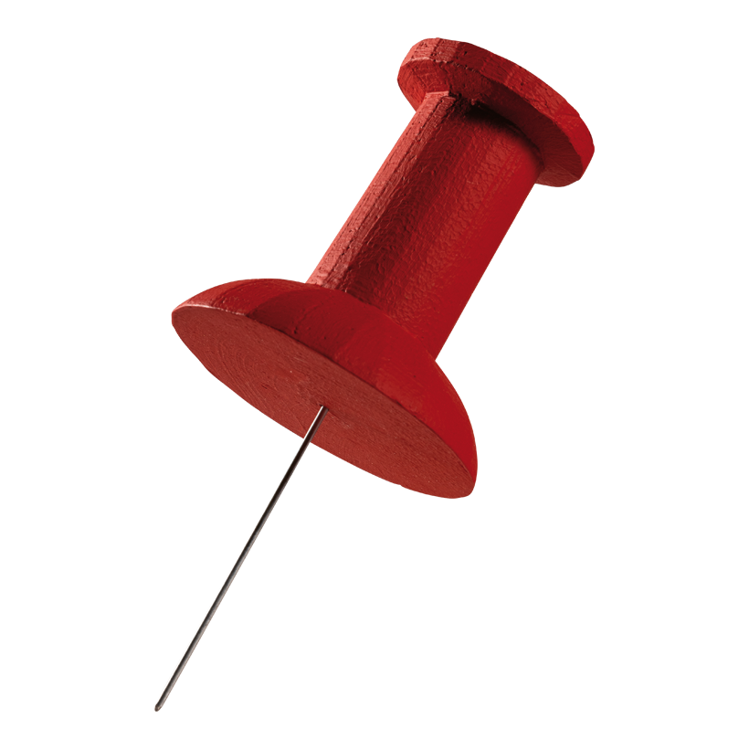 # Pin, 35cm unten: Ø 11cm, oben: Ø 17,5cm av frigolit/metall