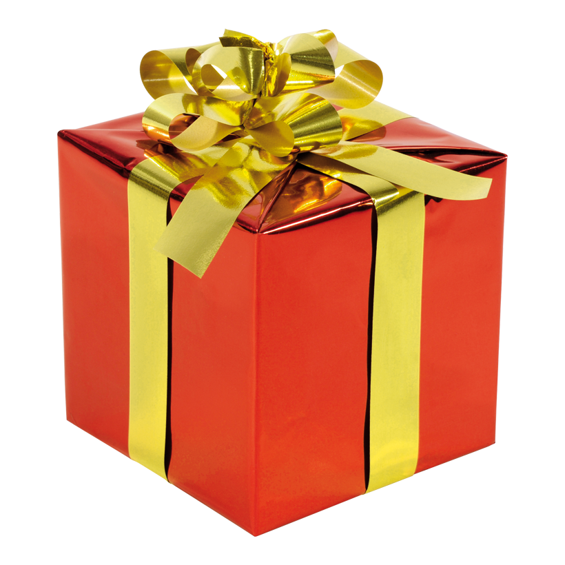 Paket, 15x15cm, med foliebåge frigolit, folie